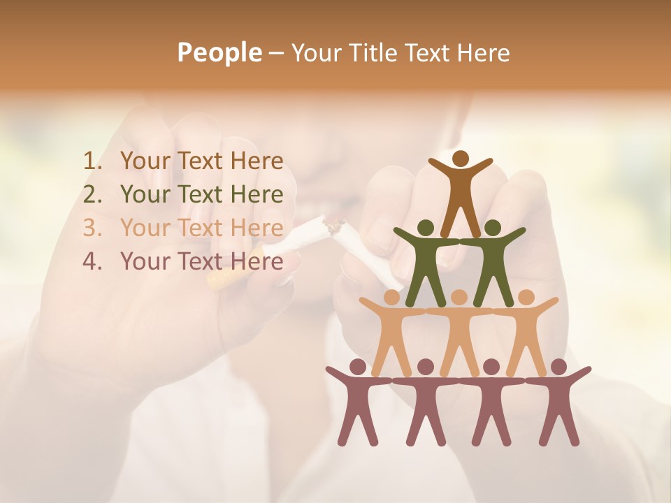 Stress Healthy Caucasian PowerPoint Template