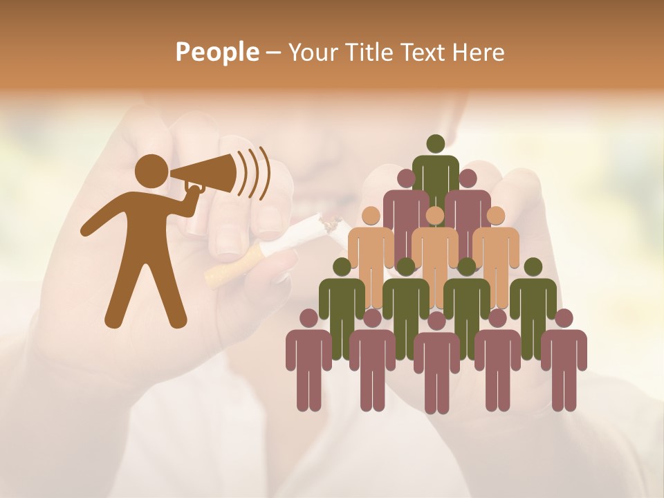 Stress Healthy Caucasian PowerPoint Template
