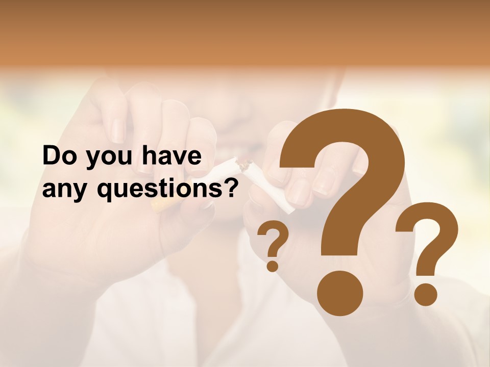 Stress Healthy Caucasian PowerPoint Template