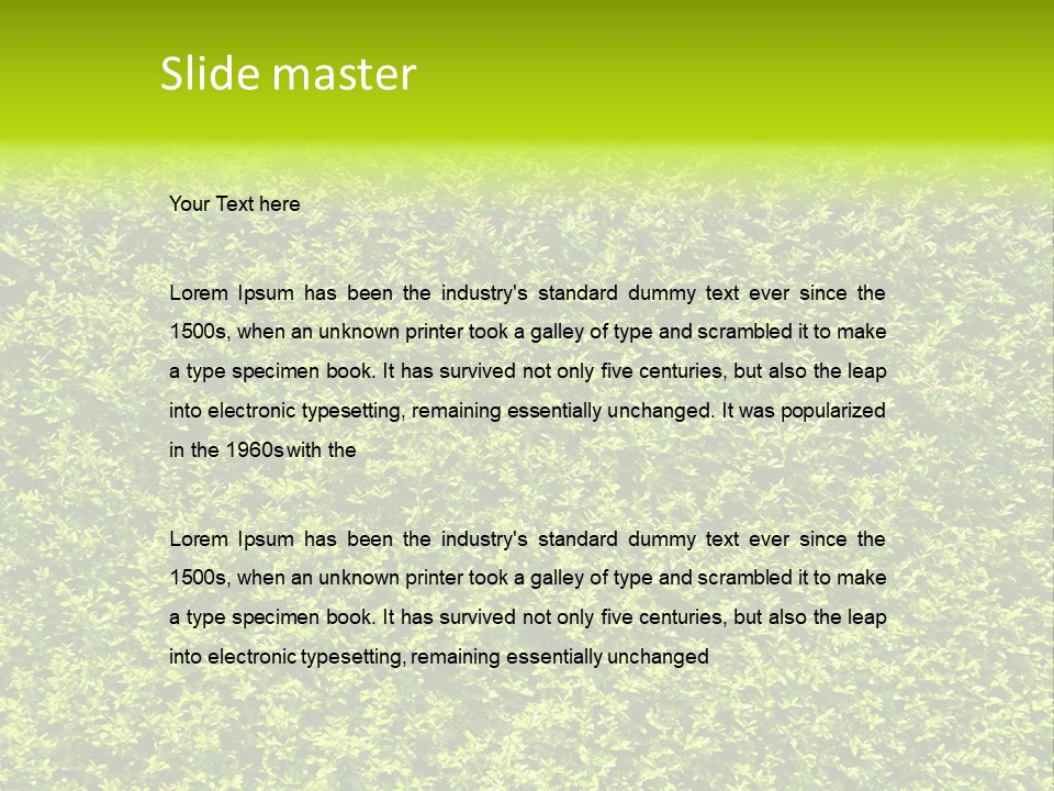 Green Eco Lush PowerPoint Template