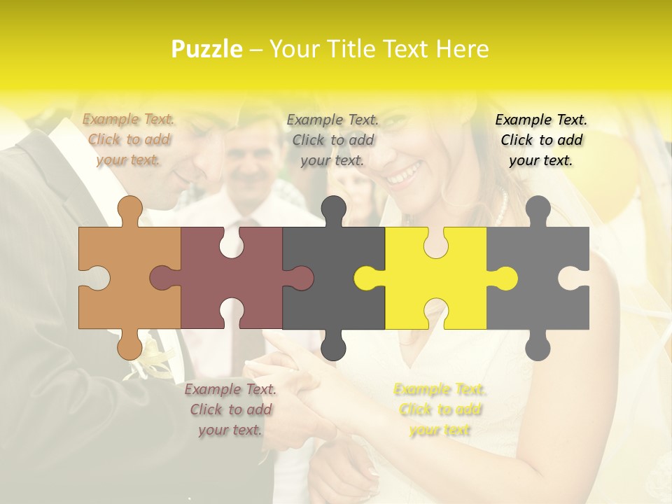 Couple Groom People PowerPoint Template