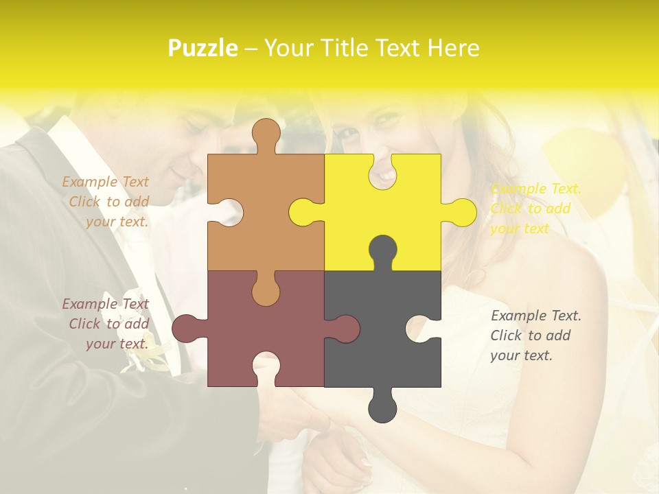 Couple Groom People PowerPoint Template