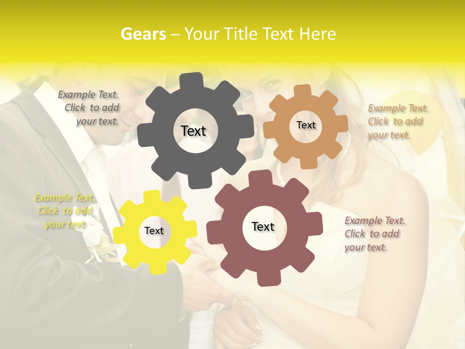 Couple Groom People PowerPoint Template