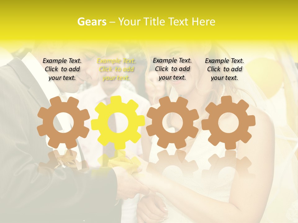 Couple Groom People PowerPoint Template