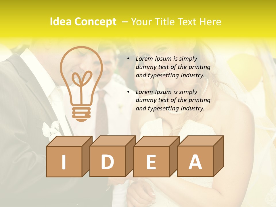 Couple Groom People PowerPoint Template