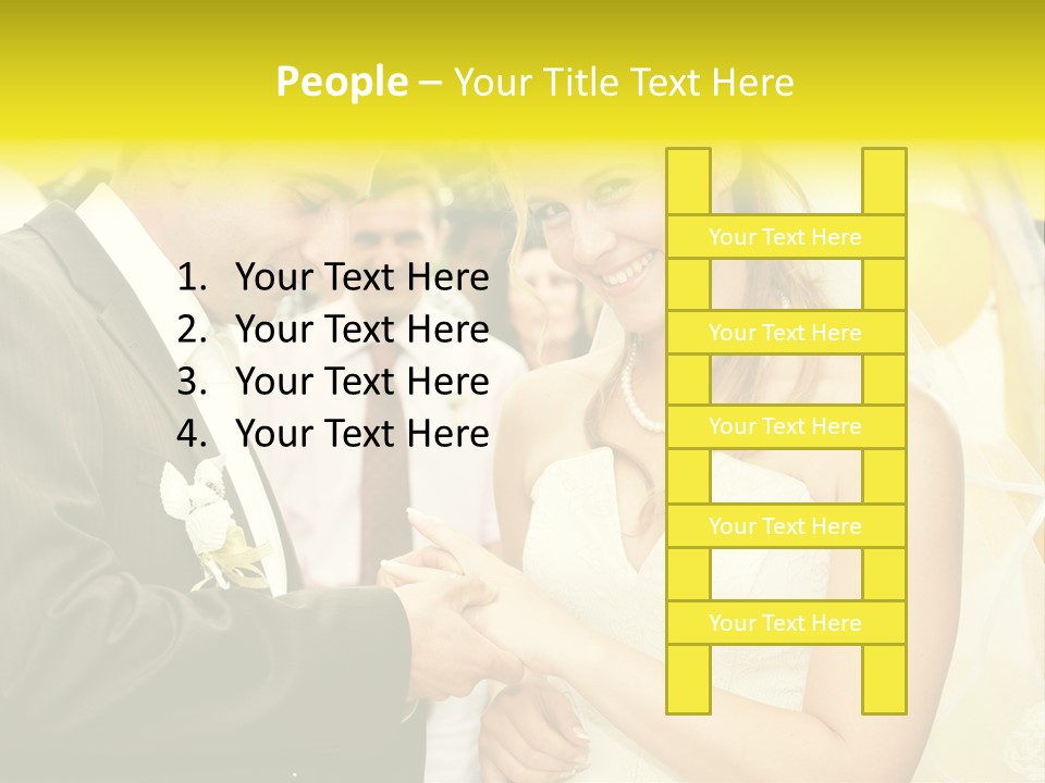 Couple Groom People PowerPoint Template