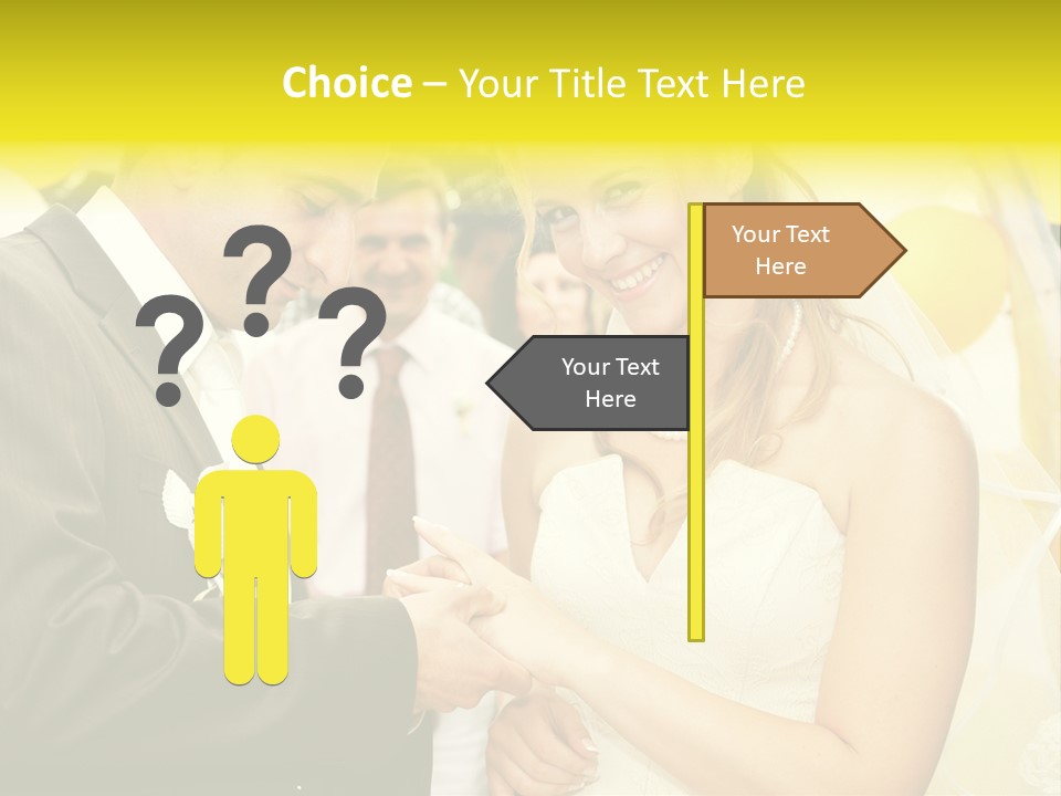 Couple Groom People PowerPoint Template