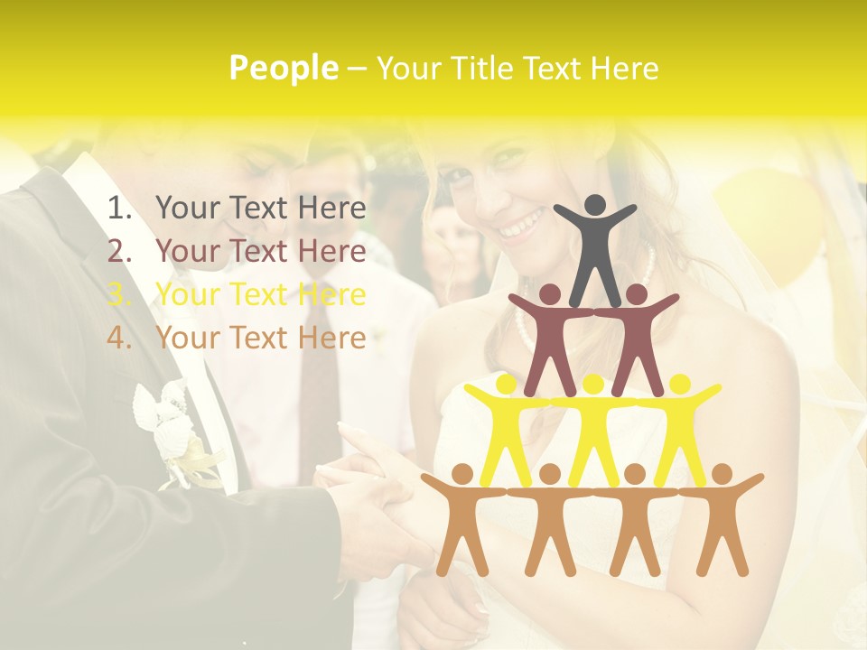 Couple Groom People PowerPoint Template