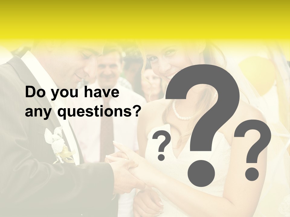 Couple Groom People PowerPoint Template