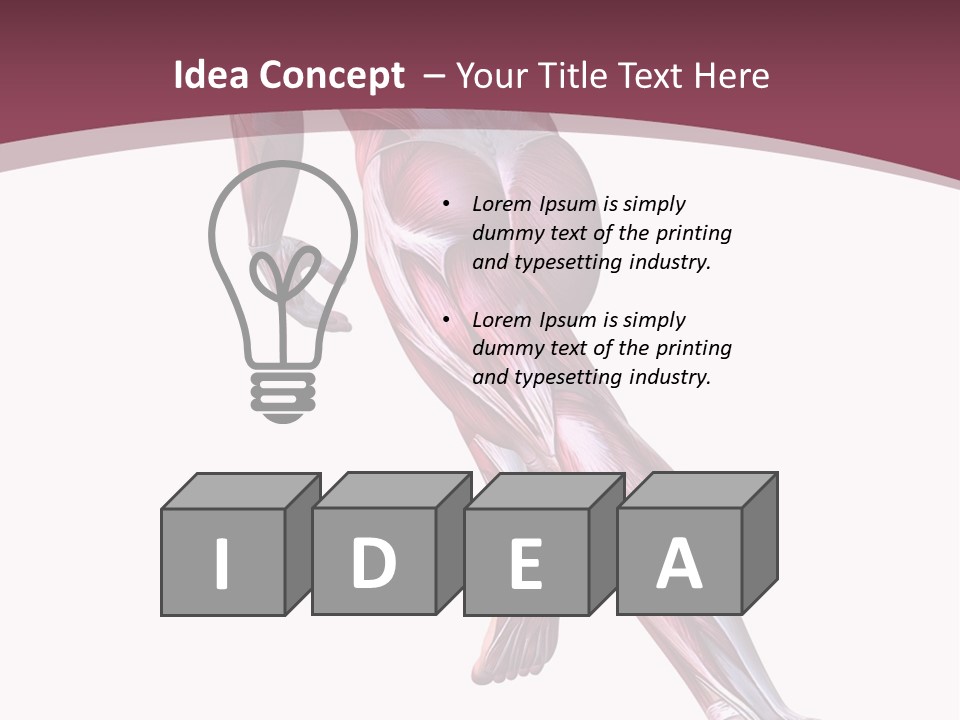 Wellbeing Shape Muscular PowerPoint Template