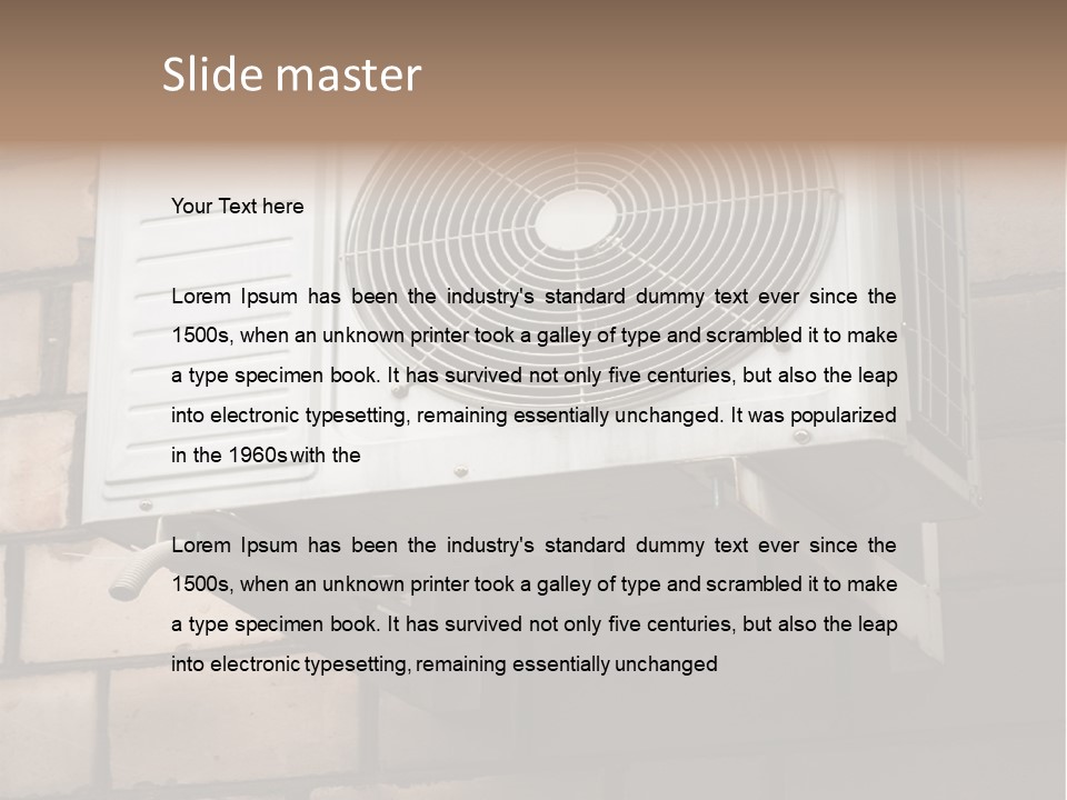 Brick Technology Conditioner PowerPoint Template