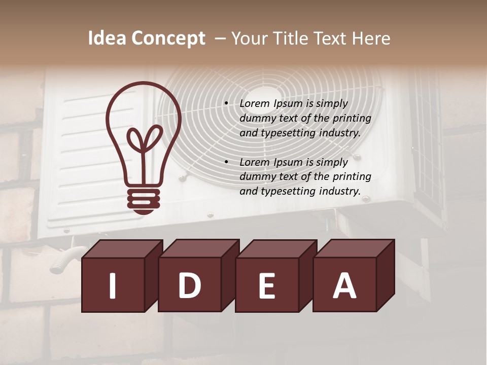 Brick Technology Conditioner PowerPoint Template
