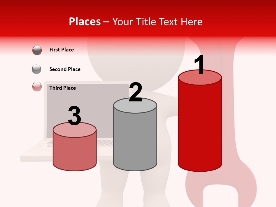 Notebook Fullbody Illustration PowerPoint Template