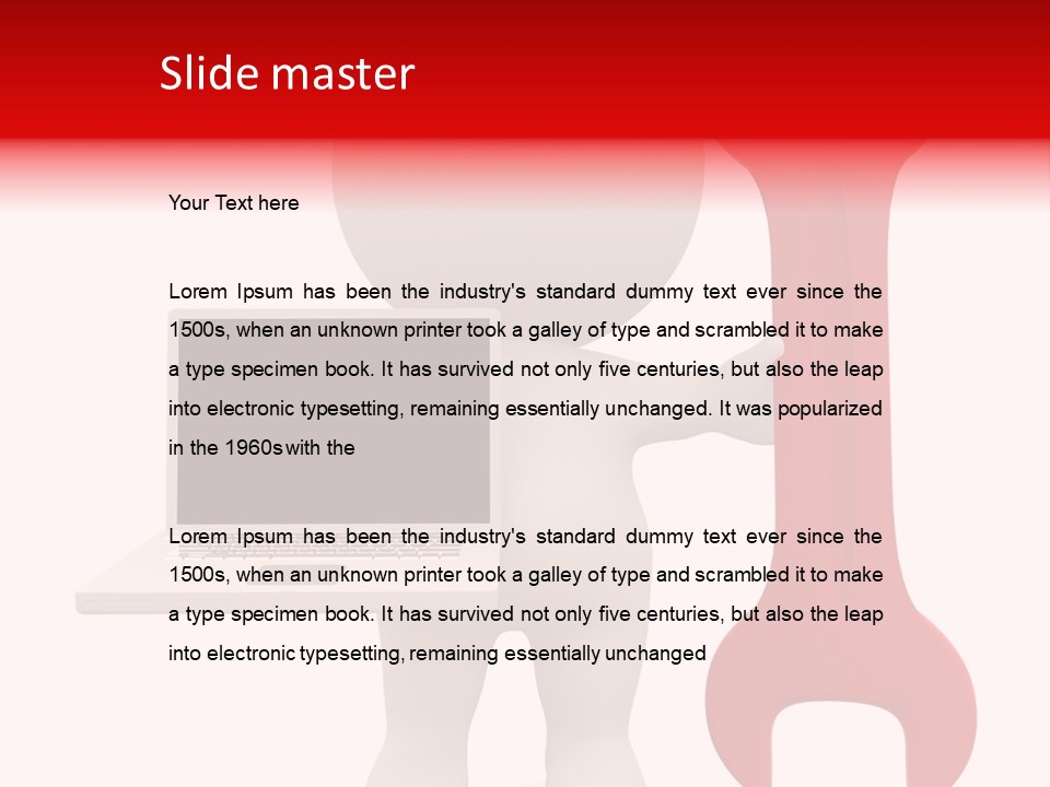 Notebook Fullbody Illustration PowerPoint Template