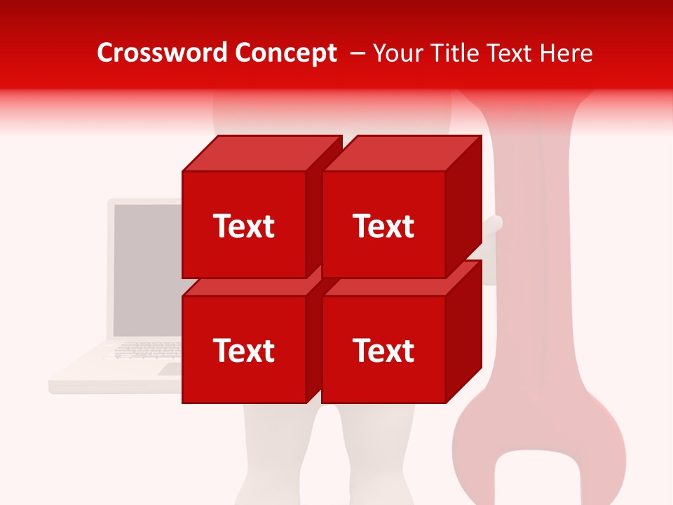 Notebook Fullbody Illustration PowerPoint Template