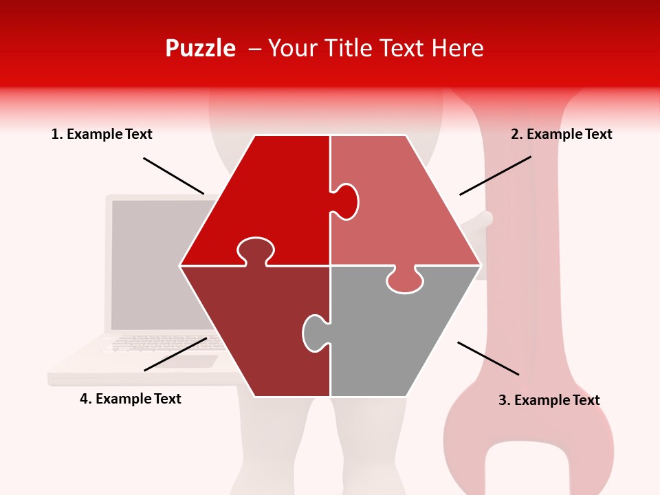 Notebook Fullbody Illustration PowerPoint Template