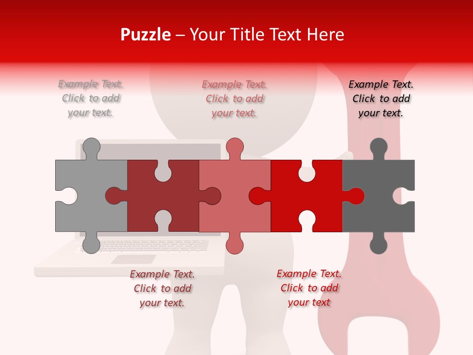 Notebook Fullbody Illustration PowerPoint Template