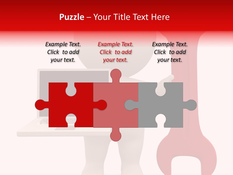 Notebook Fullbody Illustration PowerPoint Template