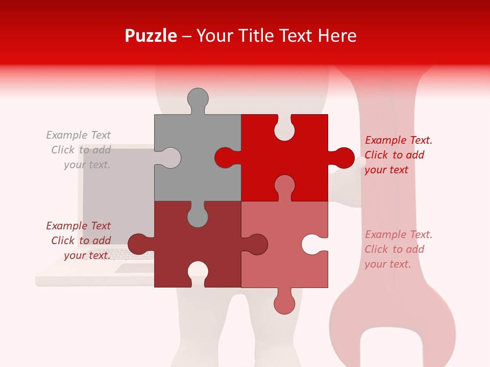 Notebook Fullbody Illustration PowerPoint Template