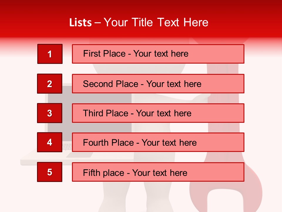 Notebook Fullbody Illustration PowerPoint Template