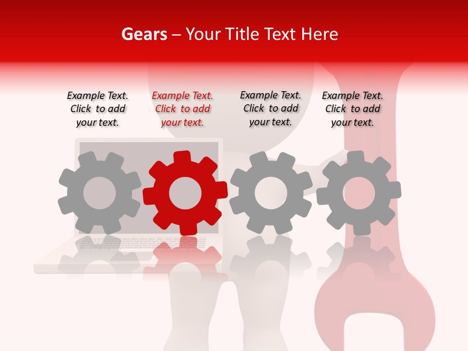 Notebook Fullbody Illustration PowerPoint Template