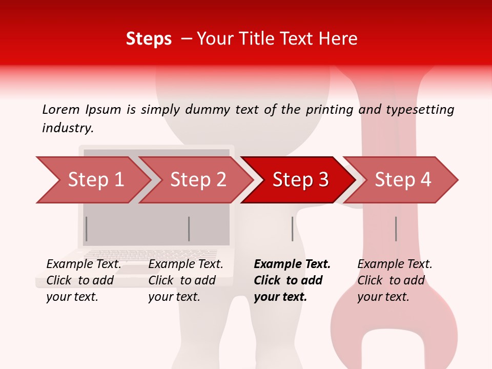 Notebook Fullbody Illustration PowerPoint Template