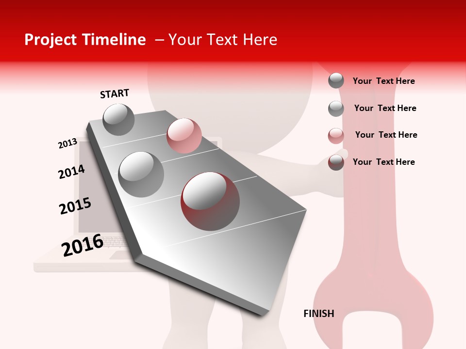 Notebook Fullbody Illustration PowerPoint Template