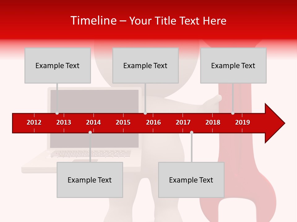 Notebook Fullbody Illustration PowerPoint Template