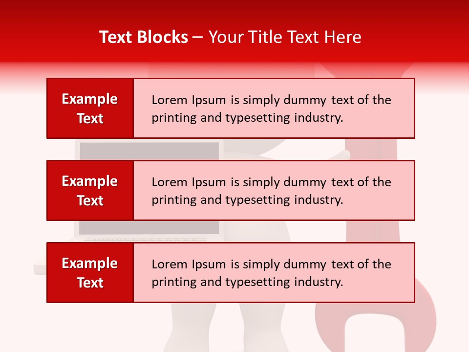 Notebook Fullbody Illustration PowerPoint Template