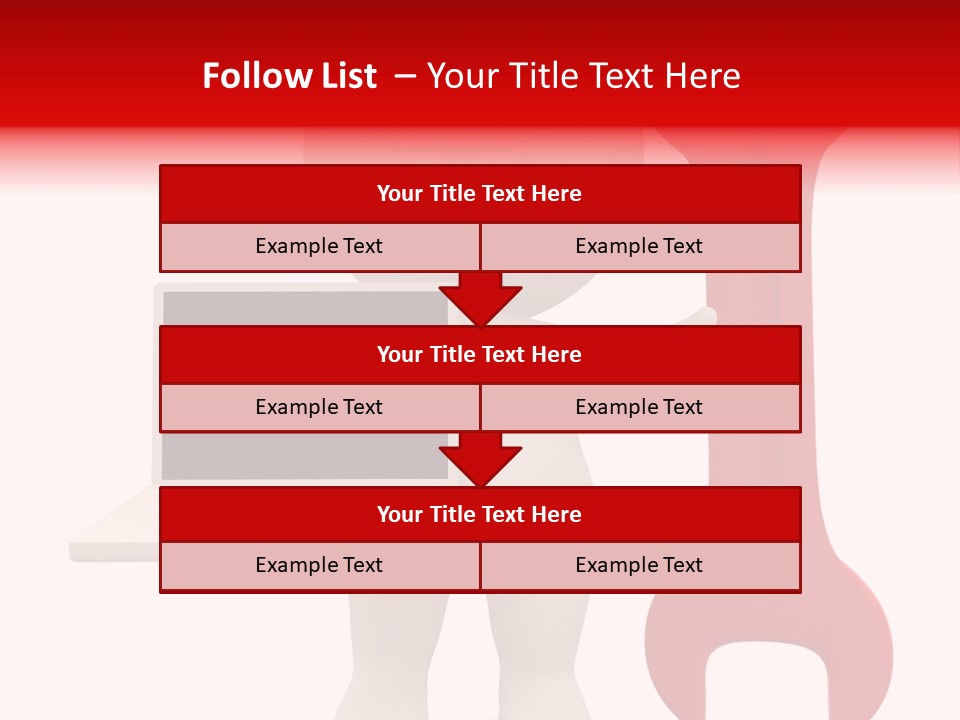Notebook Fullbody Illustration PowerPoint Template