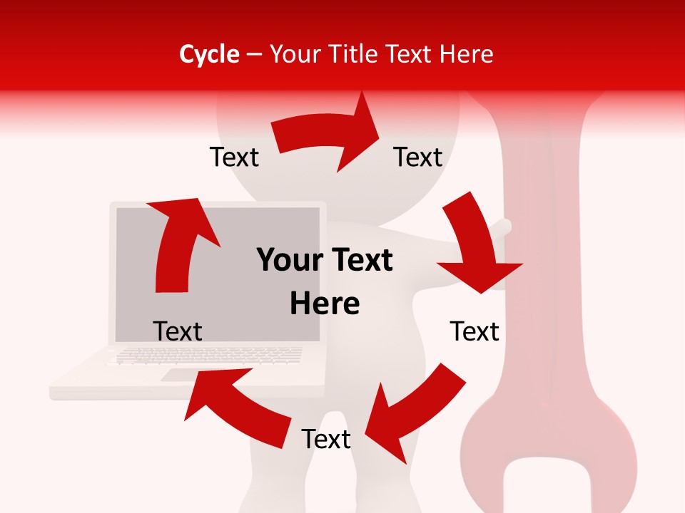 Notebook Fullbody Illustration PowerPoint Template