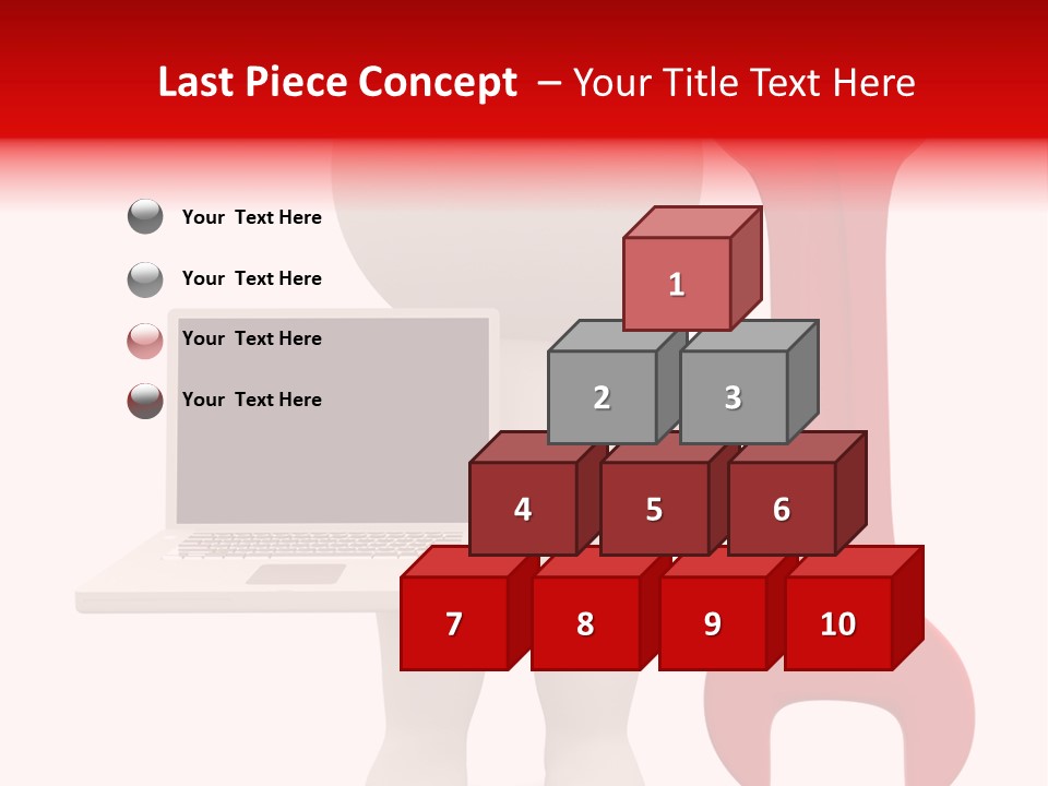 Notebook Fullbody Illustration PowerPoint Template