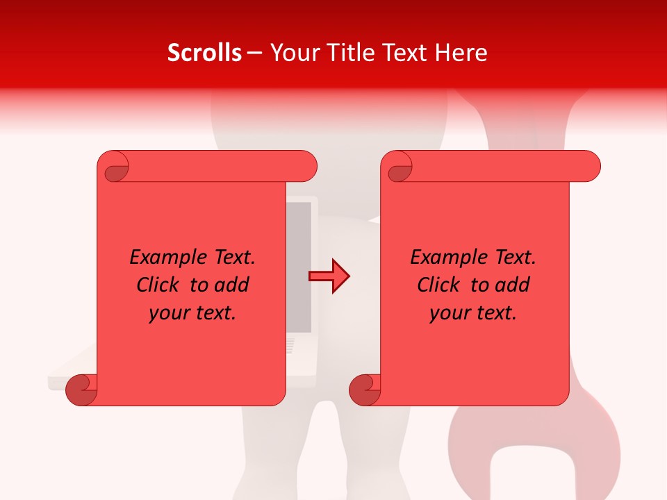Notebook Fullbody Illustration PowerPoint Template