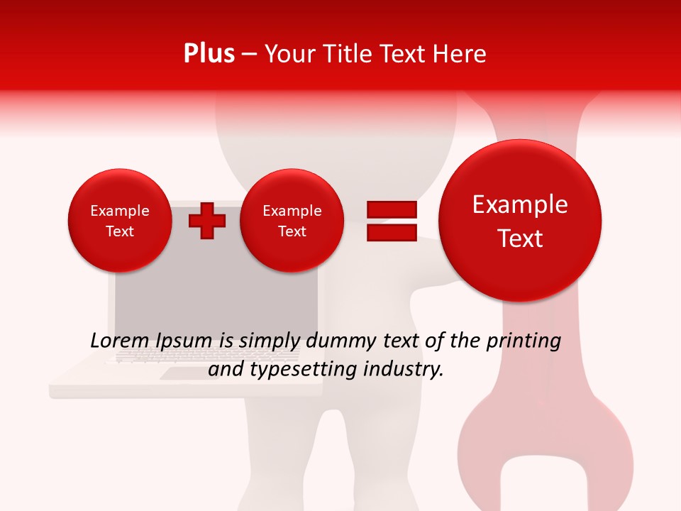 Notebook Fullbody Illustration PowerPoint Template