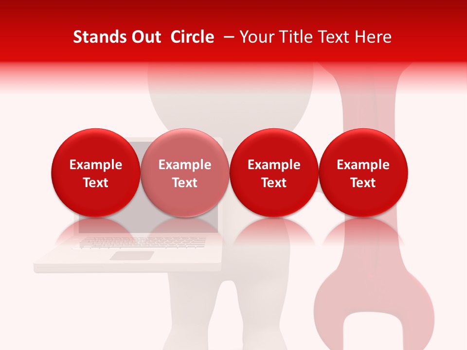 Notebook Fullbody Illustration PowerPoint Template