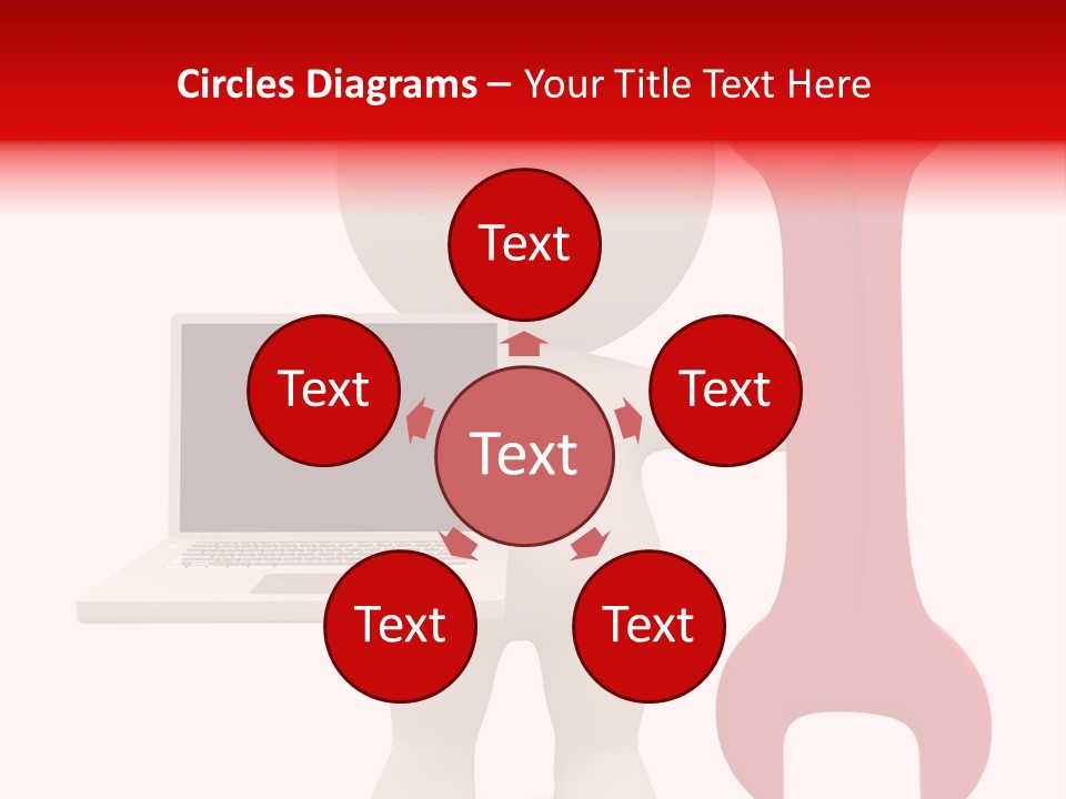 Notebook Fullbody Illustration PowerPoint Template