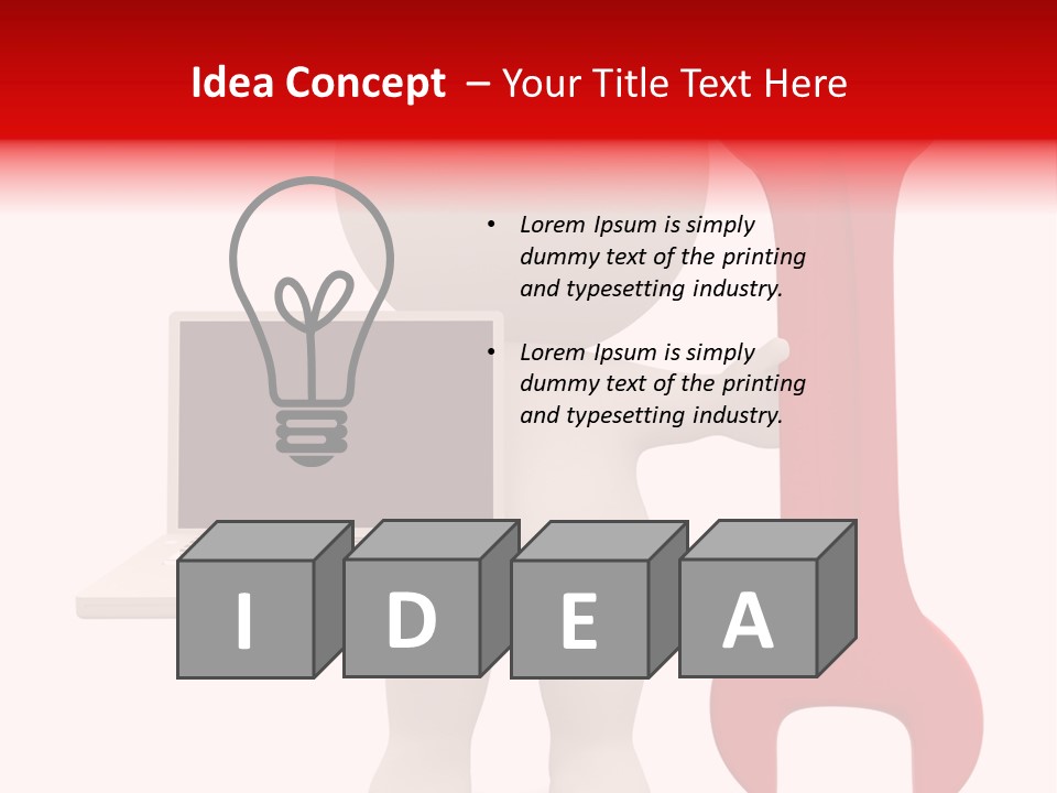 Notebook Fullbody Illustration PowerPoint Template