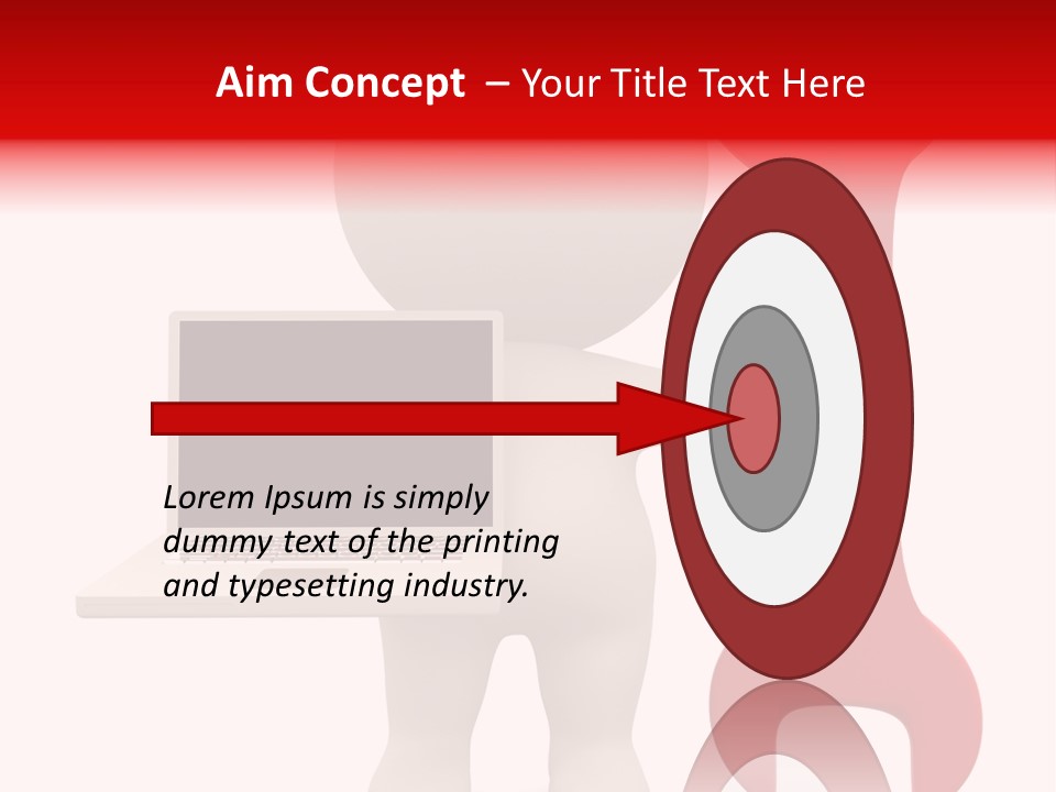 Notebook Fullbody Illustration PowerPoint Template