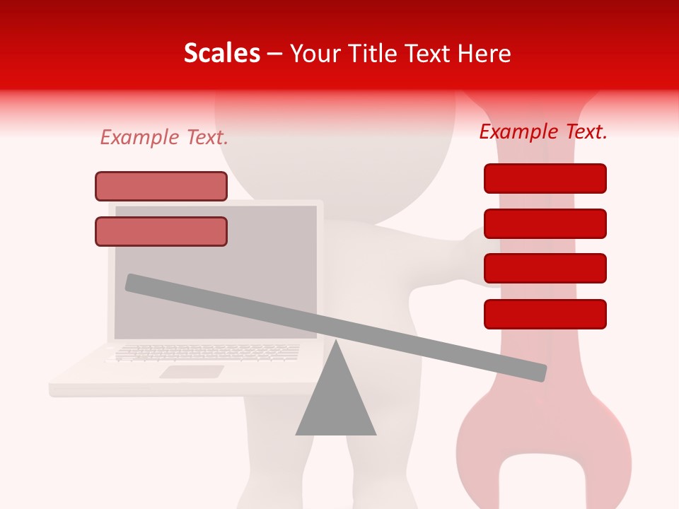 Notebook Fullbody Illustration PowerPoint Template