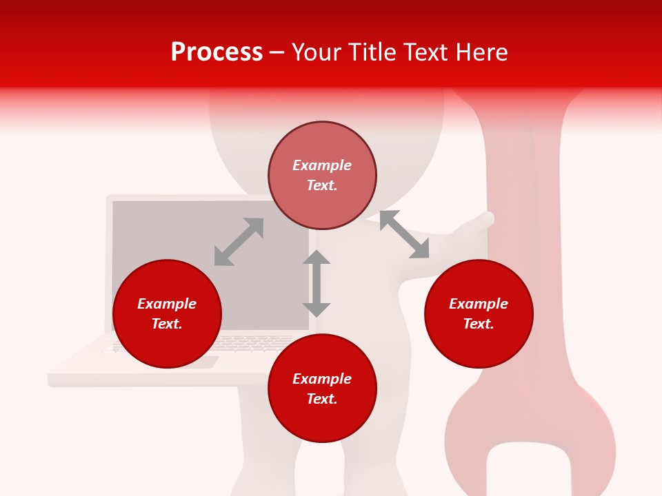 Notebook Fullbody Illustration PowerPoint Template