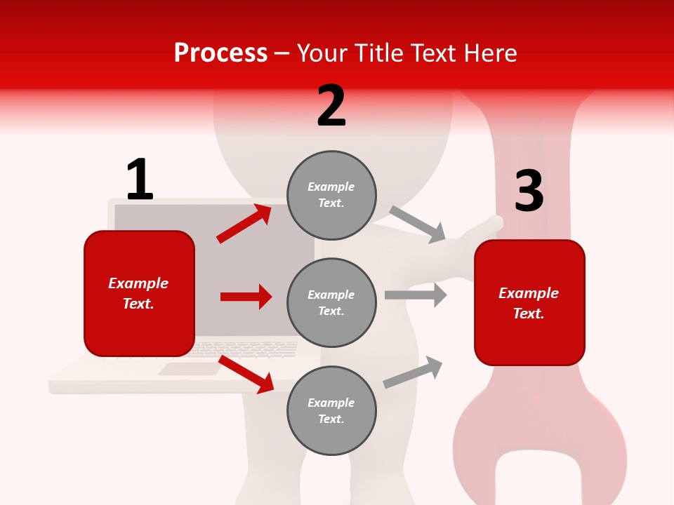 Notebook Fullbody Illustration PowerPoint Template
