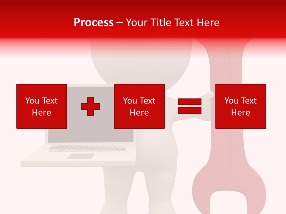 Notebook Fullbody Illustration PowerPoint Template