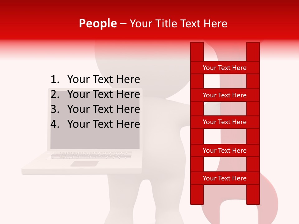 Notebook Fullbody Illustration PowerPoint Template