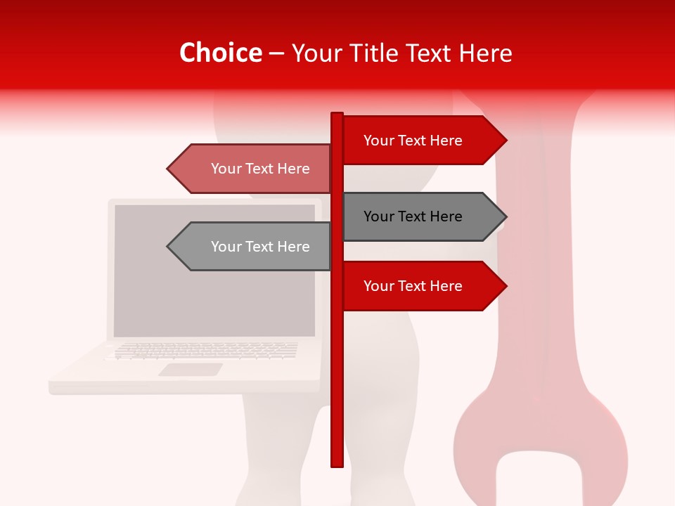 Notebook Fullbody Illustration PowerPoint Template