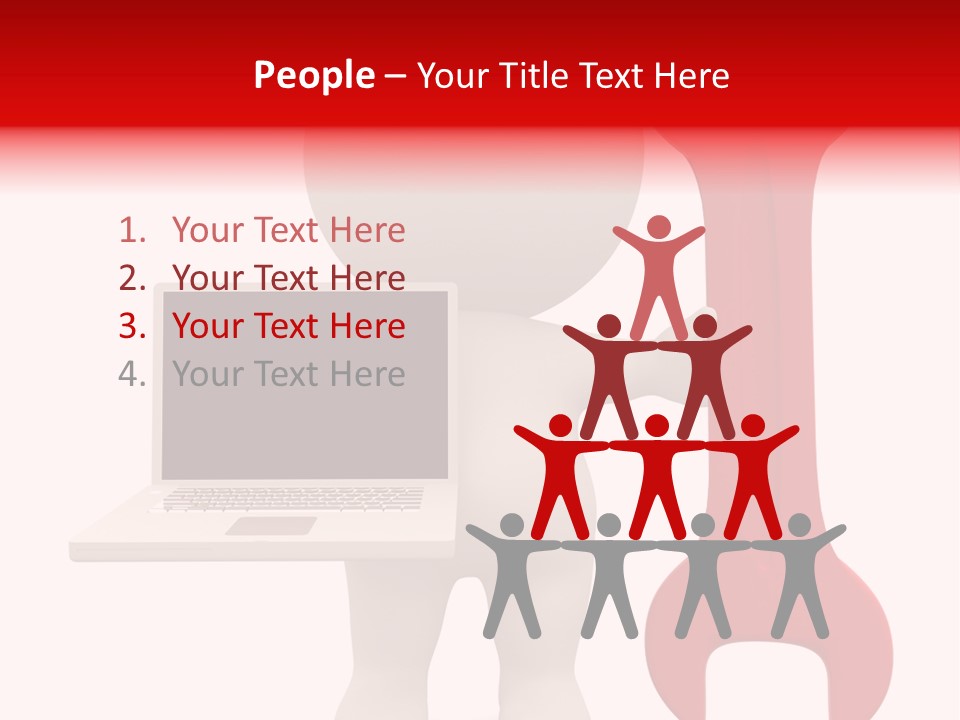 Notebook Fullbody Illustration PowerPoint Template