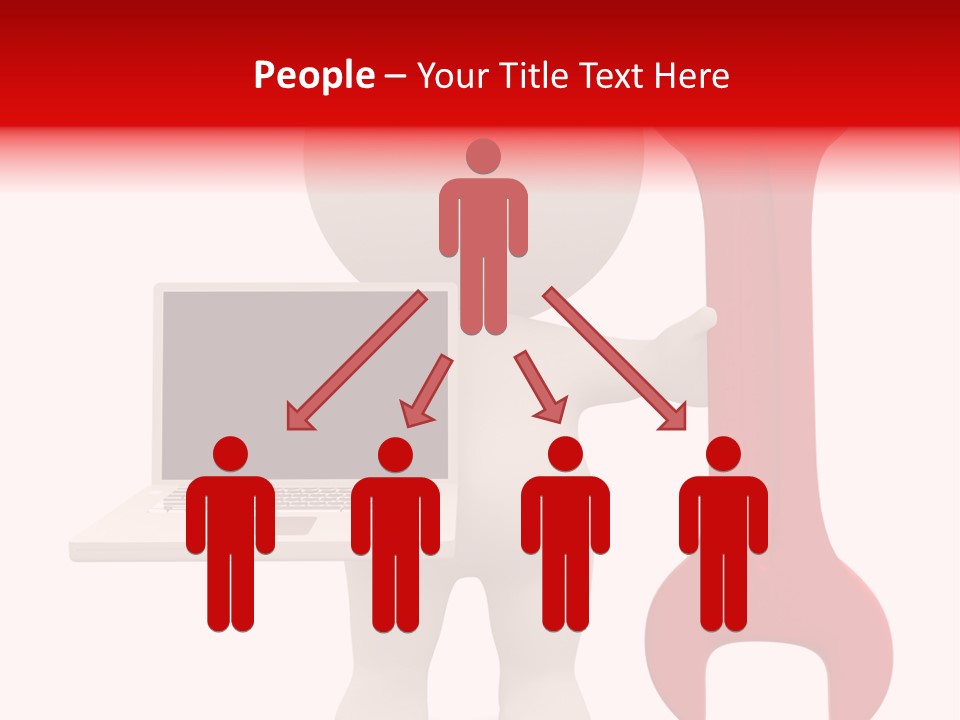 Notebook Fullbody Illustration PowerPoint Template