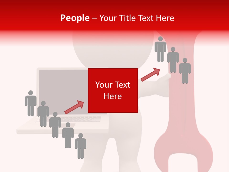 Notebook Fullbody Illustration PowerPoint Template