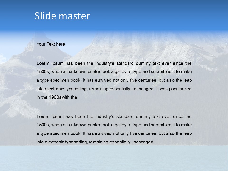 Water Summit Park PowerPoint Template