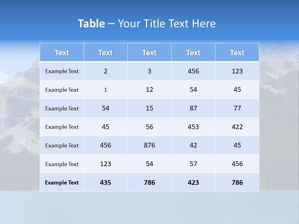 Water Summit Park PowerPoint Template