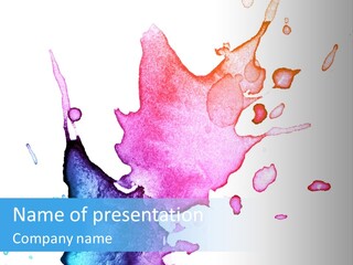 Bright Watercolor Drawn PowerPoint Template